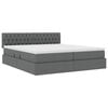 vidaXL Letto con Contenitore Grigio scuro 180 x 200 cm Pelle Sintetica