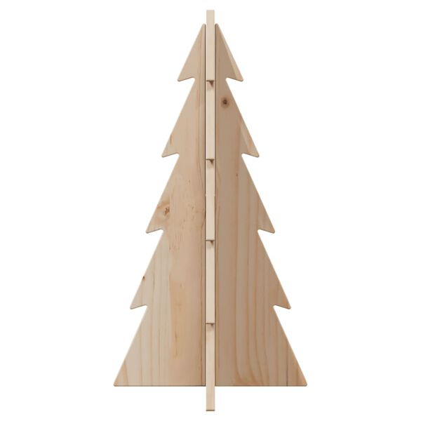 vidaXL Albero di Natale Decorativo in Legno 59,5cm Legno Massello Pino