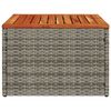 vidaXL Tavolo da Giardino Grigio 55x55x37 cm Polyrattan e Legno Acacia
