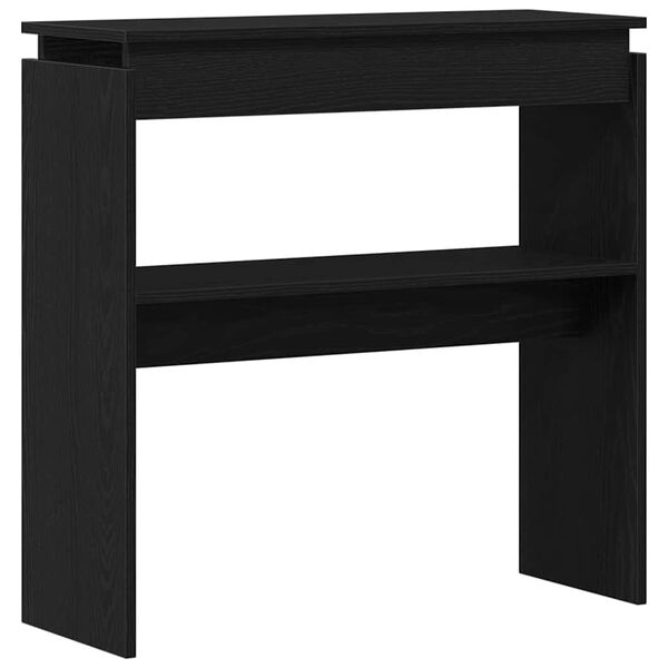 vidaXL Tavolo consolle Rovere Nero 80 x 30 x 80 cm Legno multistrato