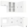 vidaXL Unit&agrave; Cucina KALMAR 8 pz Bianco Legno ingegnerizzato