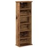 vidaXL Mobile per CD Legno antico 60 x 17 x 92 cm Legno ingegnerizzato