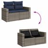 vidaXL Set Divano Giardino 5 pz con Cuscini Grigio Polyrattan Acacia