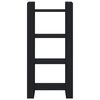 vidaXL Libreria/Divisorio Nero 80x35x125 cm Legno Massello