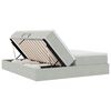 vidaXL Letto con contenitore e materasso Grigio chiaro 180 x 200 cm