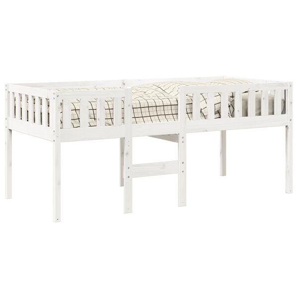 vidaXL Letto per Bambini senza Materasso Bianco 90x190cm Massello Pino