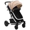 vidaXL Passeggino/Carrozzina 2-in-1 Grigio Talpa e Nero in Alluminio