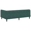vidaXL Cornice del letto ad angolo Verde Scuro 90 x 200 cm Velluto
