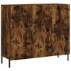 vidaXL Credenza Rovere Fumo 90x34x80 cm in Legno Multistrato