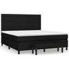 vidaXL Giroletto a Molle con Materasso Nero 160x200 cm in Tessuto