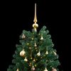 vidaXL Albero Natale Incernierato con 300 LED e Palline 240 cm