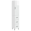 vidaXL Set di armadi 2 pcs Bianco Lucido 33 x 34,5 x 90 cm