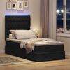 vidaXL Letto con contenitore e LED Nero 100 x 200 cm Poliestere