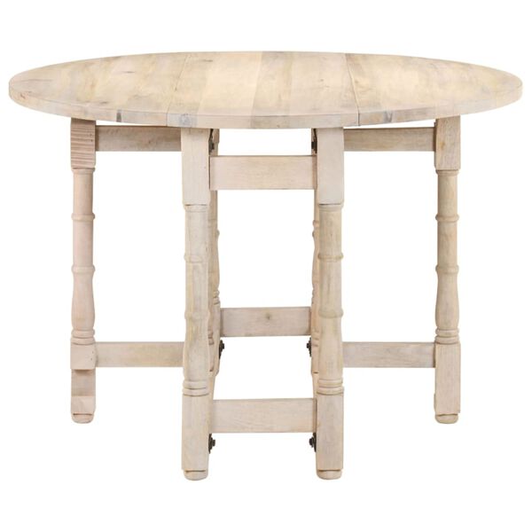 vidaXL Tavolo da Pranzo Rotondo 110x76 cm in Legno Massello di Mango