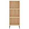 vidaXL Credenza Rovere Sonoma 34,5x34x180 cm in Legno Multistrato