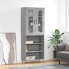 vidaXL Credenza Grigio Sonoma 69,5x34x180 cm in Legno Multistrato