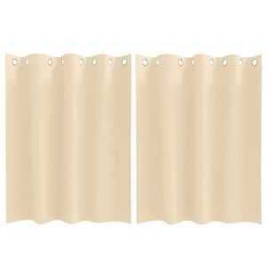 vidaXL Tende Blackout con Anelli 2 pz Crema 140 x 140 cm Poliestere