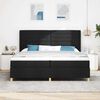 vidaXL Letto a molle con materasso Nero 200 x 200 cm Tessuto