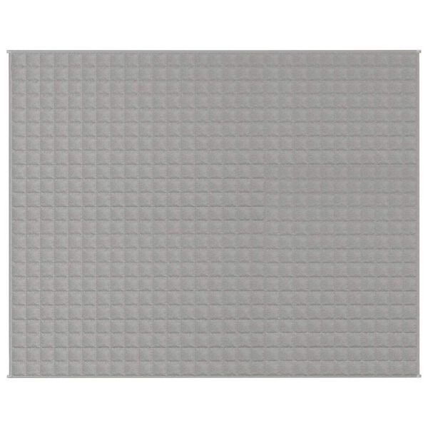 vidaXL Coperta Ponderata Grigia 235x290 cm 11 kg Tessuto