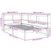 vidaXL Letto Libreria senza Materasso Bianco 90x190 cm Massello Pino