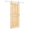vidaXL Porta Scorrevole con Set Hardware 85x210 cm Legno Massello Pino