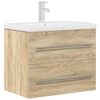 vidaXL Set Mobili da Bagno 2 pz Rovere Sonoma in Legno Multistrato