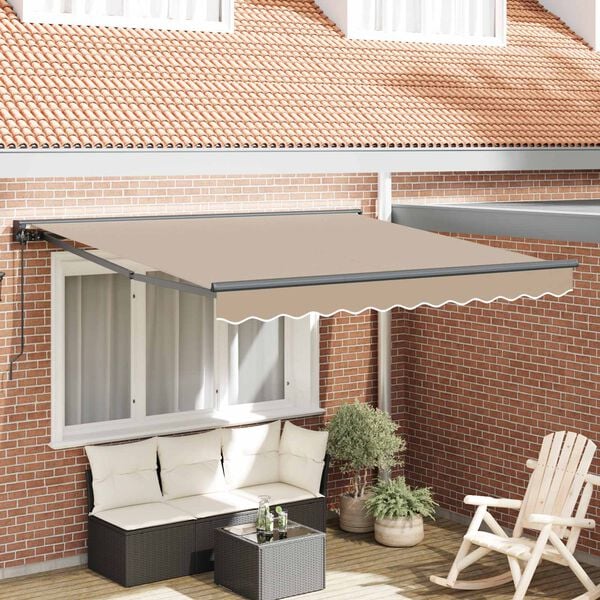 vidaXL Struttura della tenda Beige 350 x 250 cm
