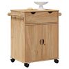 vidaXL Carrello da Cucina OTTA 59x45x80 cm in Legno Massello di Pino