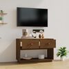 vidaXL Mobile Porta TV ambra 90x40x60 cm in Legno Massello di Pino