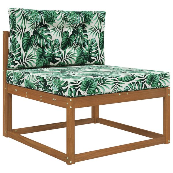 vidaXL Cuscino per divano da esterno 2 pcs Motivo Foglia Poliestere