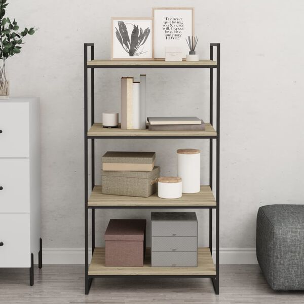 vidaXL Ripiani per Libreria 8pz Rovere Sonoma 60x50x1,5cm Multistrato