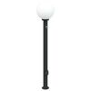 vidaXL Lampada a paletto con sensore e presa 120 cm Nera IP44