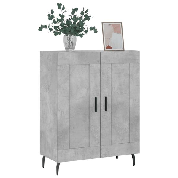 vidaXL Credenza Grigio Cemento 69,5x34x90 cm in Legno Multistrato
