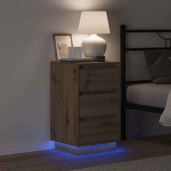 vidaXL Armadio da Notte Rovere artigianale 39 x 34,5 x 65 cm