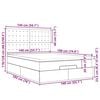 vidaXL Struttura Letto Pouf con Materasso 140x190 cm in Tessuto