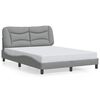 vidaXL Giroletto senza Materasso Hvar Grigio Chiaro 140x200 cm Tessuto
