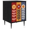 vidaXL Armadio da Notte ESSEN Rovere Nero 36 x 33 x 51 cm