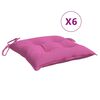 vidaXL Cuscini per Sedia 6 pz Rosa 50x50x7 cm in Tessuto Oxford
