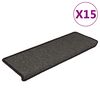 vidaXL Tappeti Autoadesivi Scale Aspetto Sisal 15pz 65x21x4 Antracite