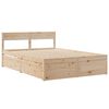 vidaXL Letto con Cassetti e Materasso 140x190 cm Legno Massello Pino