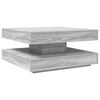 vidaXL Tavolino da Caff&egrave; Girevole a 360 Gradi Grigio 70x70x34,5 cm