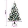 vidaXL Albero Natale Artificiale Incernierato con Pigne e Bacche 210cm