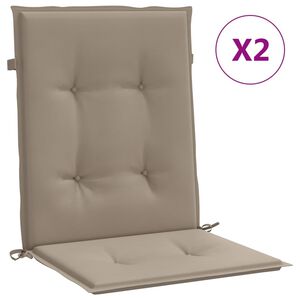 vidaXL Cuscini per Sedia 2 pz Tortora 100x50x3 cm in Tessuto Oxford