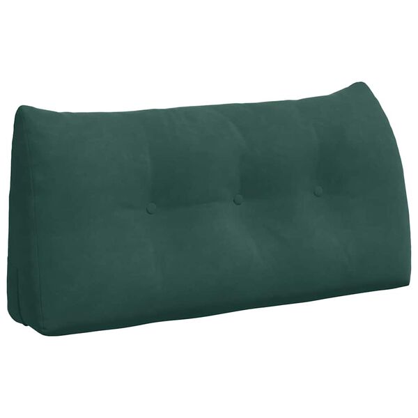 vidaXL Cuscino per Schiena Verde Scuro 100 x 24 x 50 cm Velluto
