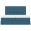 vidaXL Letto con Contenitore Blu Scuro 180 x 200 cm Velluto