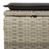 vidaXL Set Divano da Giardino 5pz con Cuscini Grigio Chiaro Polyrattan