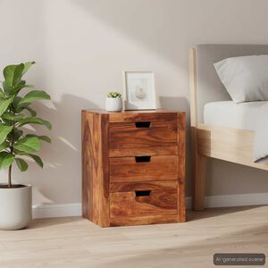 vidaXL Comodino 40x30x50 cm in Legno Massello di Acacia