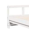 vidaXL Divano Letto con Rotelle e Materasso Bianco 80x200 cm in Pino