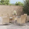 vidaXL Set da Bistrò da Giardino 5 pz con Cuscini Beige in Polyrattan