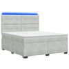 vidaXL Letto box spring con materasso Grigio Chiaro 160 x 200 cm